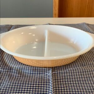 Fire King Divided Casserole Dish.
